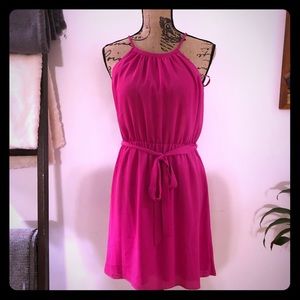 NWT!! LOFT Pink Tie Waist Dress
